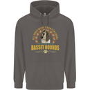 A Basset Hound Dog Mens 80% Cotton Hoodie Charcoal
