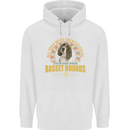 A Basset Hound Dog Mens 80% Cotton Hoodie White