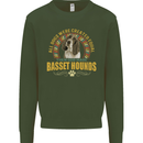 A Basset Hound Dog Mens Sweatshirt Jumper Forest Green