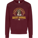 A Basset Hound Dog Mens Sweatshirt Jumper Maroon