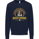 A Basset Hound Dog Mens Sweatshirt Jumper Navy Blue