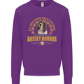 A Basset Hound Dog Mens Sweatshirt Jumper Purple