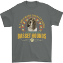 A Basset Hound Dog Mens T-Shirt 100% Cotton Charcoal