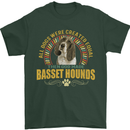 A Basset Hound Dog Mens T-Shirt 100% Cotton Forest Green