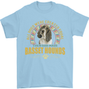 A Basset Hound Dog Mens T-Shirt 100% Cotton Light Blue