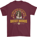 A Basset Hound Dog Mens T-Shirt 100% Cotton Maroon