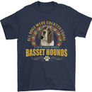 A Basset Hound Dog Mens T-Shirt 100% Cotton Navy Blue