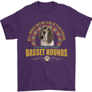 A Basset Hound Dog Mens T-Shirt 100% Cotton Purple