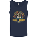 A Basset Hound Dog Mens Vest Tank Top Navy Blue