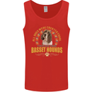 A Basset Hound Dog Mens Vest Tank Top Red