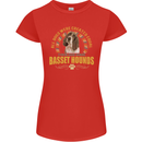 A Basset Hound Dog Womens Petite Cut T-Shirt Red
