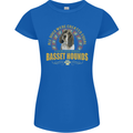 A Basset Hound Dog Womens Petite Cut T-Shirt Royal Blue
