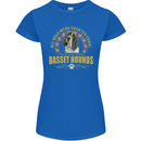 A Basset Hound Dog Womens Petite Cut T-Shirt Royal Blue
