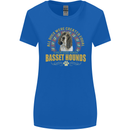 A Basset Hound Dog Womens Wider Cut T-Shirt Royal Blue