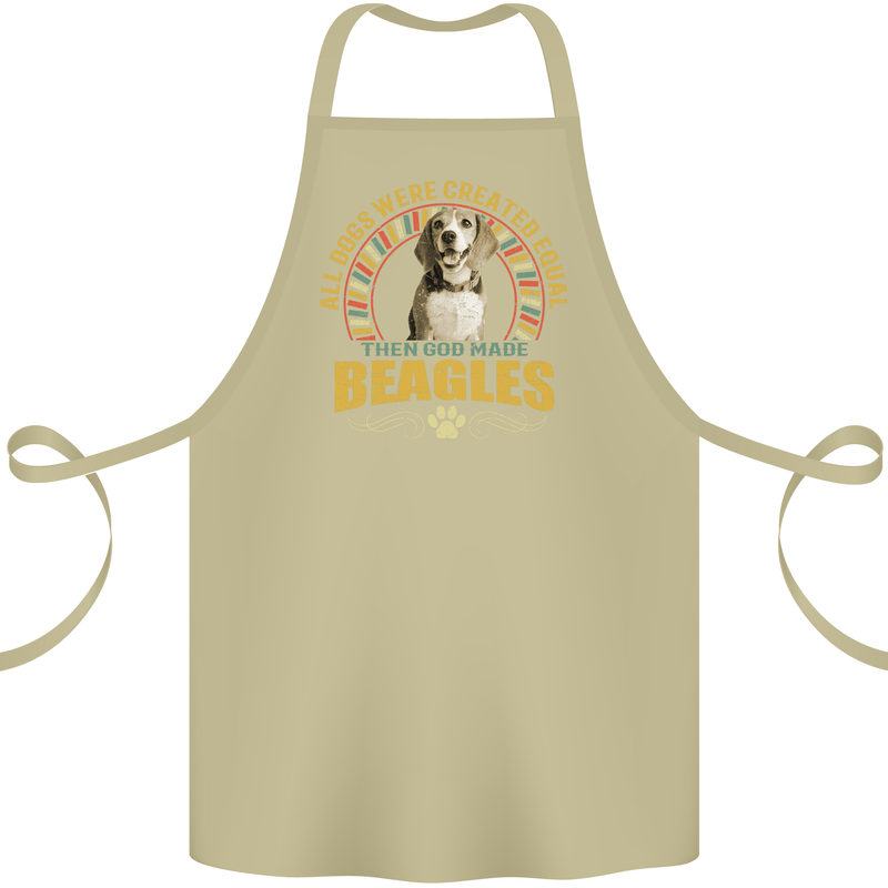 A Beagle Dog Cotton Apron 100% Organic Khaki
