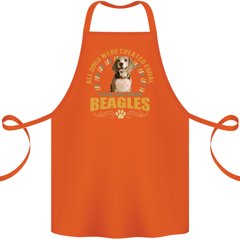 A Beagle Dog Cotton Apron 100% Organic Orange