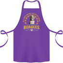 A Beagle Dog Cotton Apron 100% Organic Purple