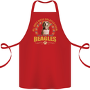 A Beagle Dog Cotton Apron 100% Organic Red
