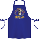 A Beagle Dog Cotton Apron 100% Organic Royal Blue