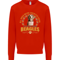 A Beagle Dog Kids Sweatshirt Jumper Bright Red