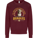 A Beagle Dog Kids Sweatshirt Jumper Maroon