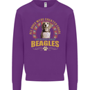 A Beagle Dog Kids Sweatshirt Jumper Purple