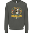 A Beagle Dog Kids Sweatshirt Jumper Storm Grey
