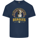A Beagle Dog Kids T-Shirt Childrens Navy Blue