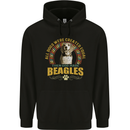 A Beagle Dog Mens 80% Cotton Hoodie Black