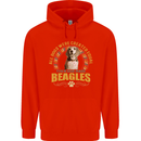 A Beagle Dog Mens 80% Cotton Hoodie Bright Red