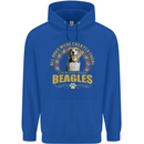 A Beagle Dog Mens 80% Cotton Hoodie Royal Blue