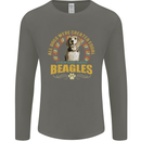 A Beagle Dog Mens Long Sleeve T-Shirt Charcoal