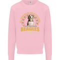 A Beagle Dog Mens Sweatshirt Jumper Light Pink