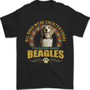 A Beagle Dog Mens T-Shirt 100% Cotton Black