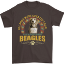 A Beagle Dog Mens T-Shirt 100% Cotton Dark Chocolate