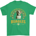 A Beagle Dog Mens T-Shirt 100% Cotton Irish Green