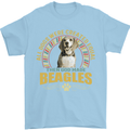 A Beagle Dog Mens T-Shirt 100% Cotton Light Blue