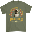 A Beagle Dog Mens T-Shirt 100% Cotton Military Green