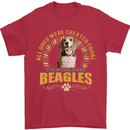 A Beagle Dog Mens T-Shirt 100% Cotton Red