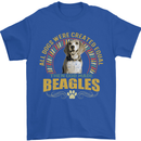 A Beagle Dog Mens T-Shirt 100% Cotton Royal Blue