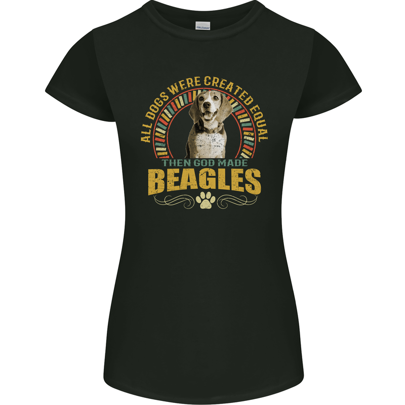 A Beagle Dog Womens Petite Cut T-Shirt Black