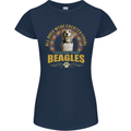 A Beagle Dog Womens Petite Cut T-Shirt Navy Blue