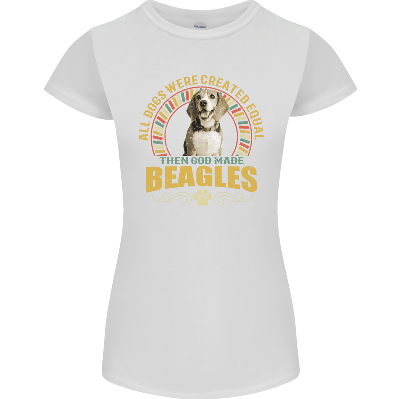 A Beagle Dog Womens Petite Cut T-Shirt White
