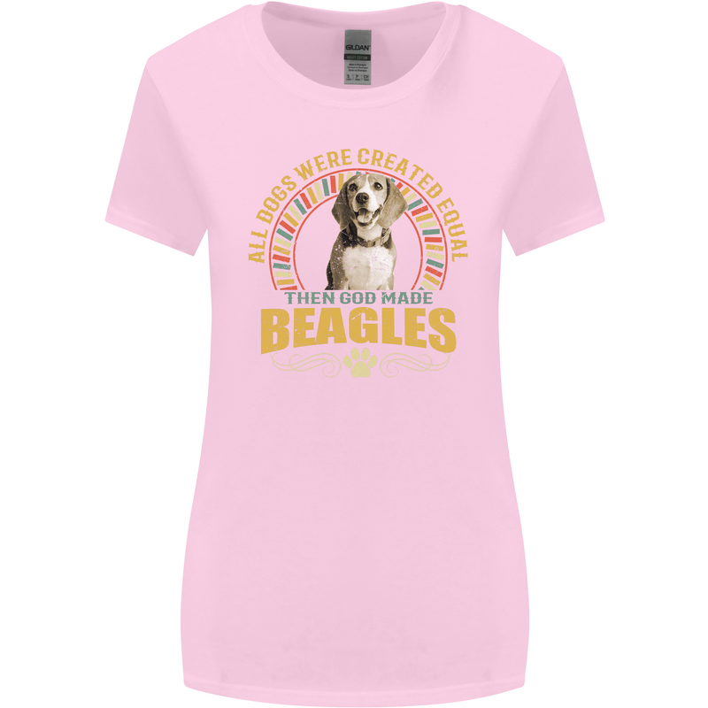 A Beagle Dog Womens Wider Cut T-Shirt Light Pink