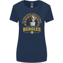 A Beagle Dog Womens Wider Cut T-Shirt Navy Blue