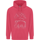 A Bear and It's Cub Childrens Kids Hoodie Heliconia