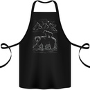A Bear and It's Cub Cotton Apron 100% Organic Black