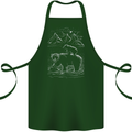 A Bear and It's Cub Cotton Apron 100% Organic Forest Green