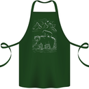 A Bear and It's Cub Cotton Apron 100% Organic Forest Green