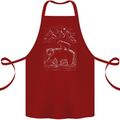 A Bear and It's Cub Cotton Apron 100% Organic Maroon